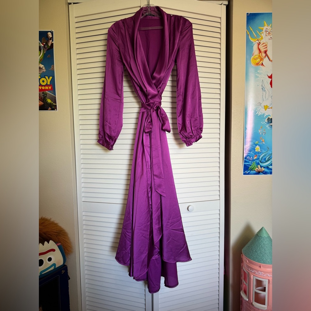 Nasty Gal‎ Vibrant Purple Long Sleeve Dress - Size 4